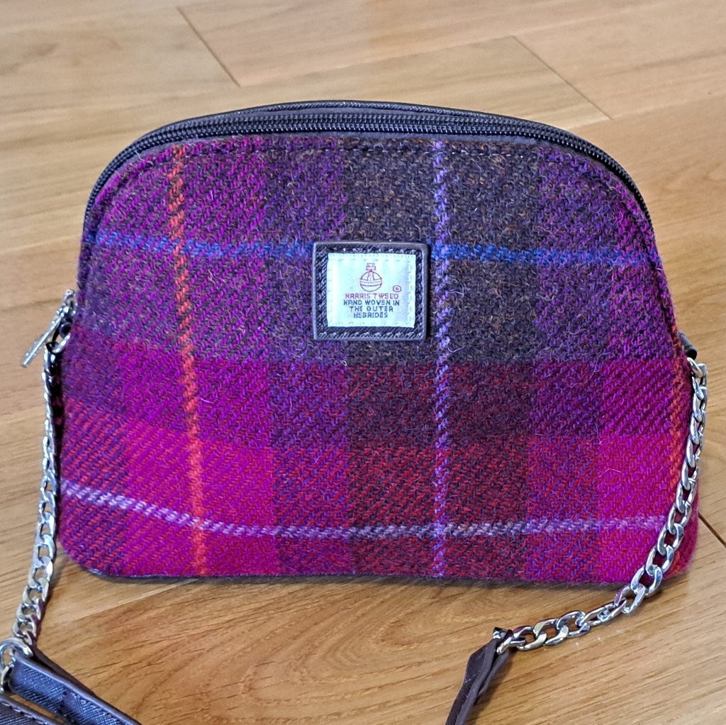 Harris Tweed Wool Plaid Leven Mini Shoulder Bag Crossbody Purse